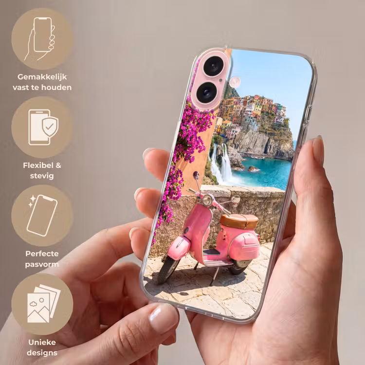 Telefoonhoesje - Voertuig - Roze - Kust - Zomer - Reizen — 4