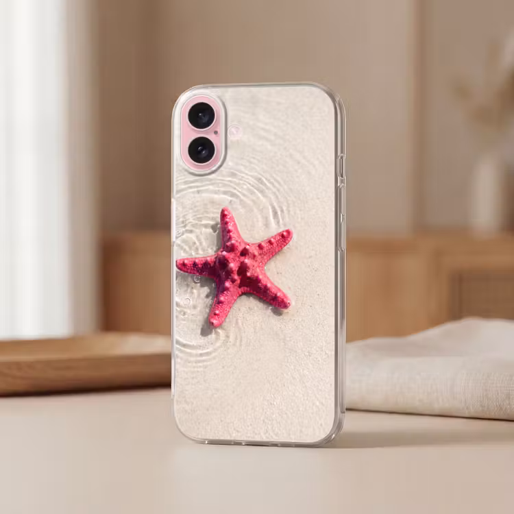 Telefoonhoesje - Zeeleven - Zeester - Strand - Roze - Water — 3