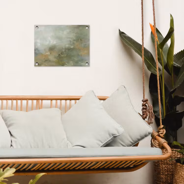 Tuinposter - Abstract - Groen - Beige - Modern - Kunst — 5