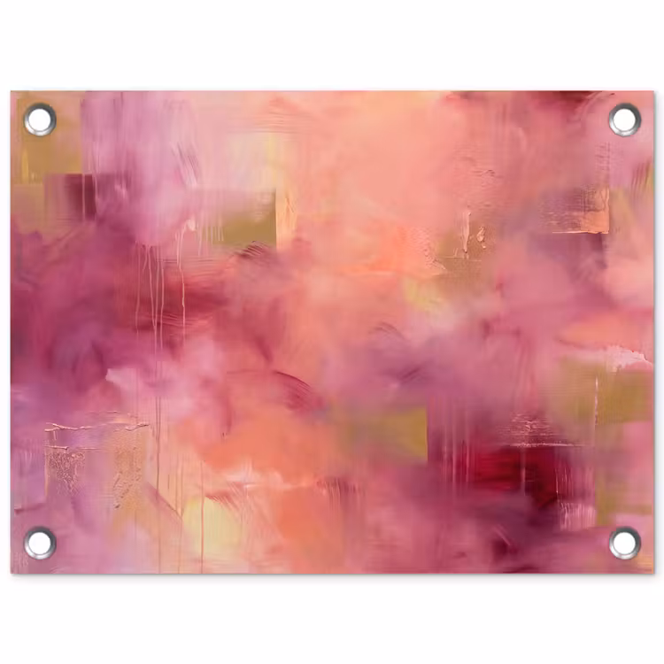 Tuinposter - Abstract - Kleuren - Modern - Roze - Paars — 1