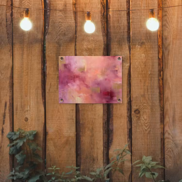 Tuinposter - Abstract - Kleuren - Modern - Roze - Paars — 2