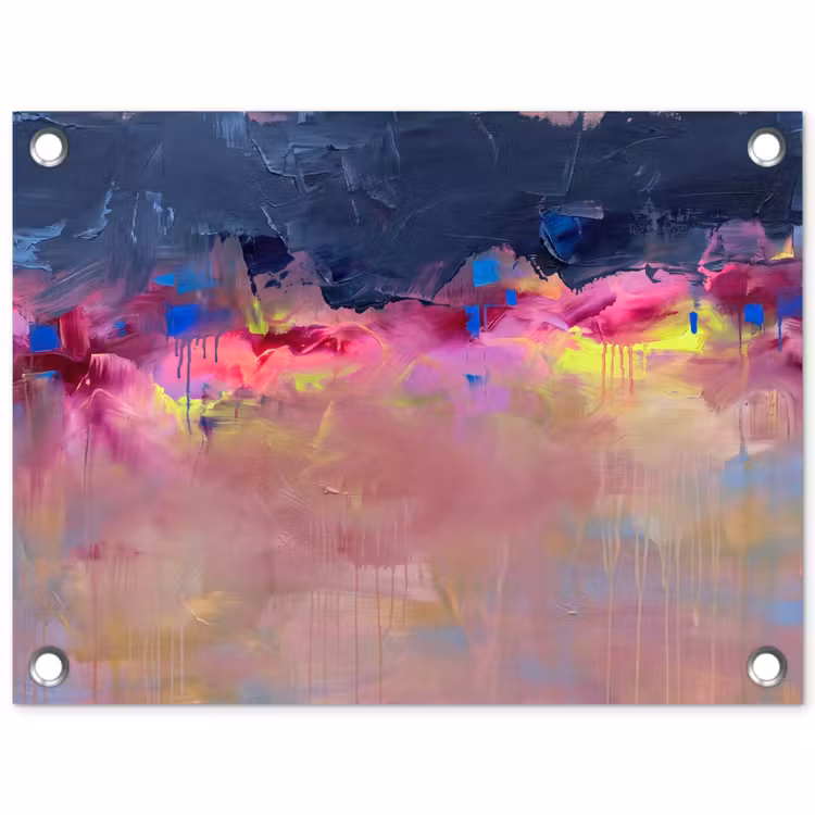 Tuinposter - Abstract - Textuur - Kleuren - Modern - Roze — 1