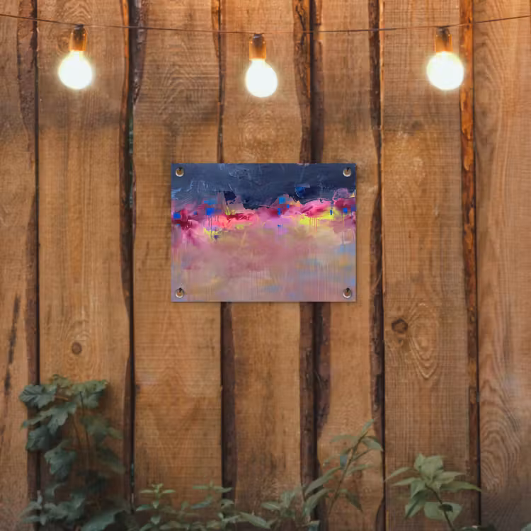 Tuinposter - Abstract - Textuur - Kleuren - Modern - Roze — 2