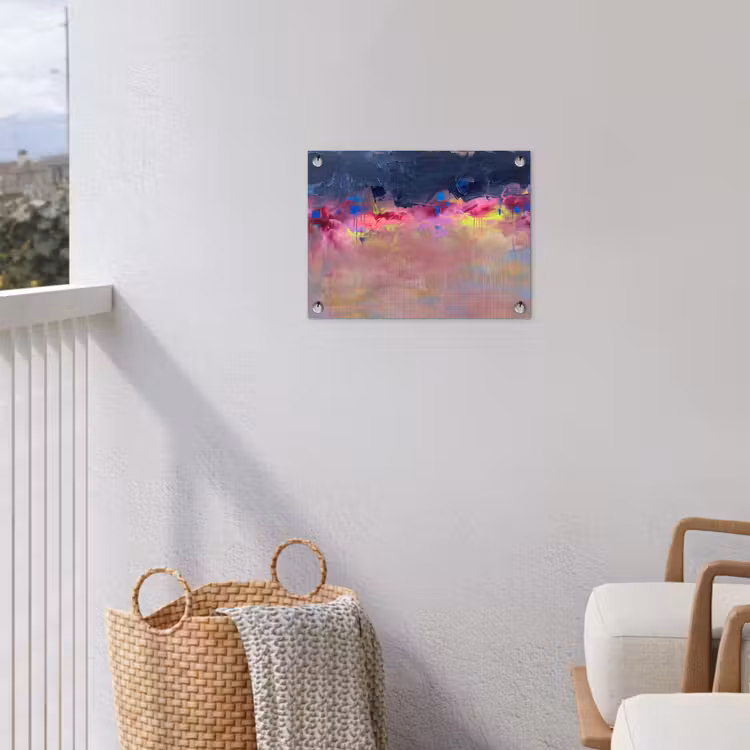 Tuinposter - Abstract - Textuur - Kleuren - Modern - Roze — 3