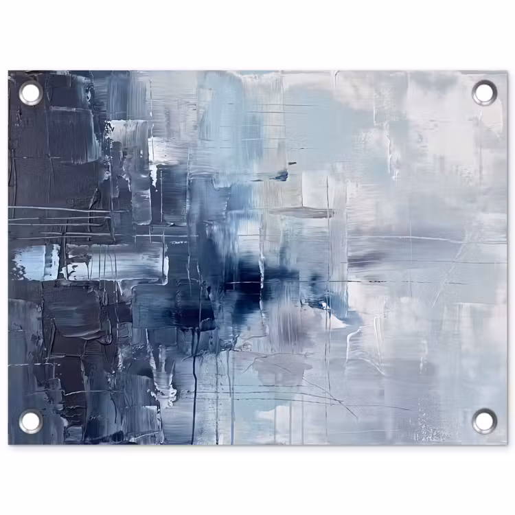 Tuinposter - Abstract - Textuur - Kunst - Modern - Blauw — 1