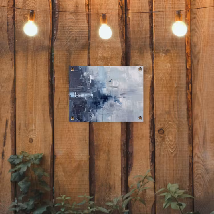 Tuinposter - Abstract - Textuur - Kunst - Modern - Blauw — 2