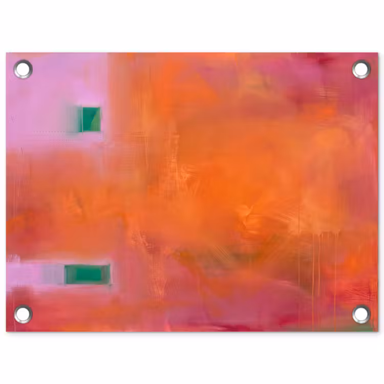 Tuinposter - Abstract - Vlakken - Kunst - Modern - Oranje — 1