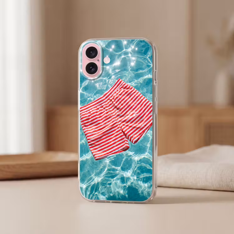 Telefoonhoesje - Zwemkleding - Gestreept - Water - Zomer - Rood-wit — 3