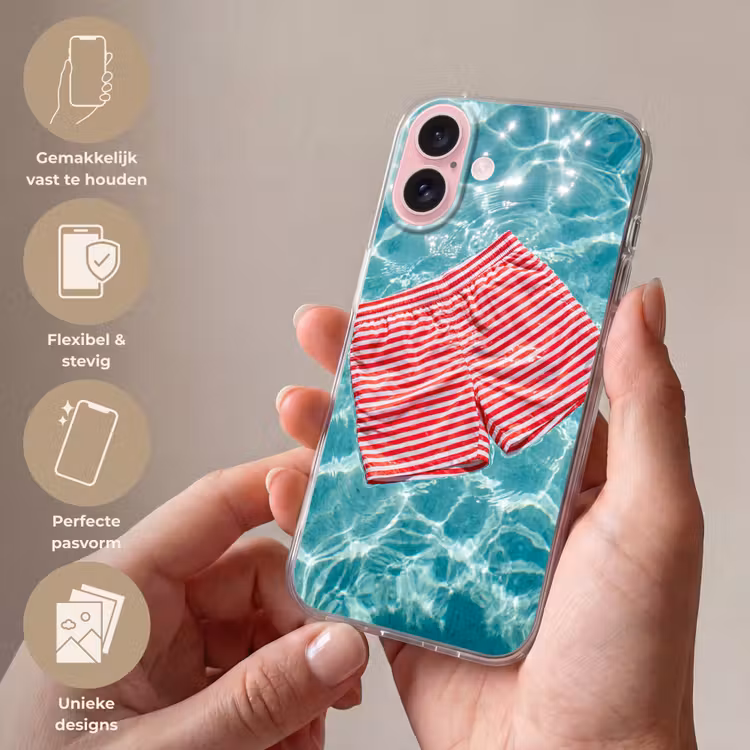 Telefoonhoesje - Zwemkleding - Gestreept - Water - Zomer - Rood-wit — 4
