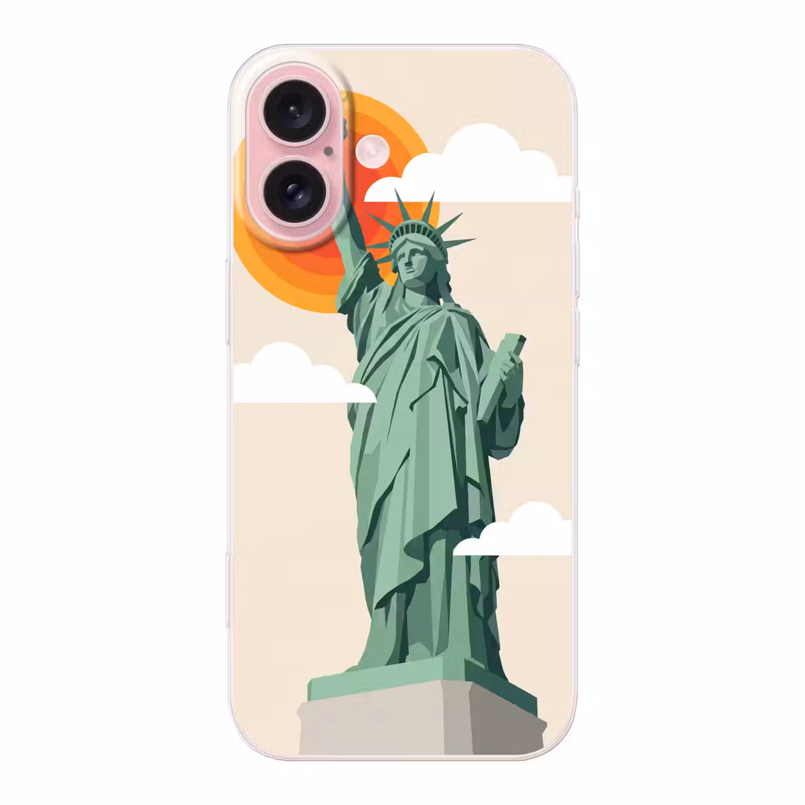 Telefoonhoesje - Vrijheidsbeeld - New York - Zon - Modern — 1