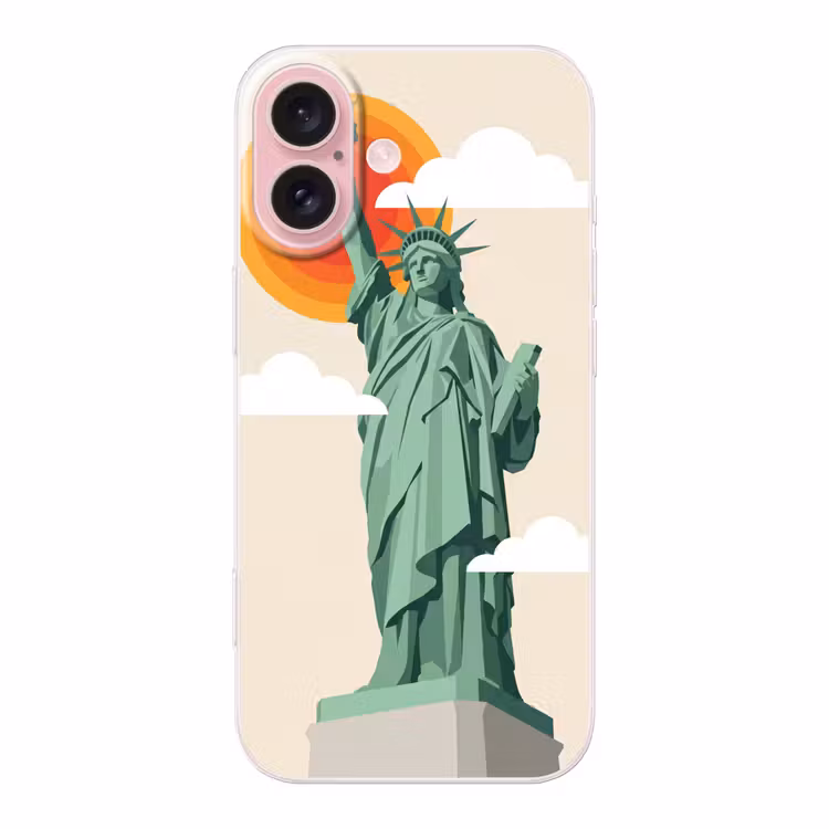 Telefoonhoesje - Vrijheidsbeeld - New York - Zon - Modern — 1
