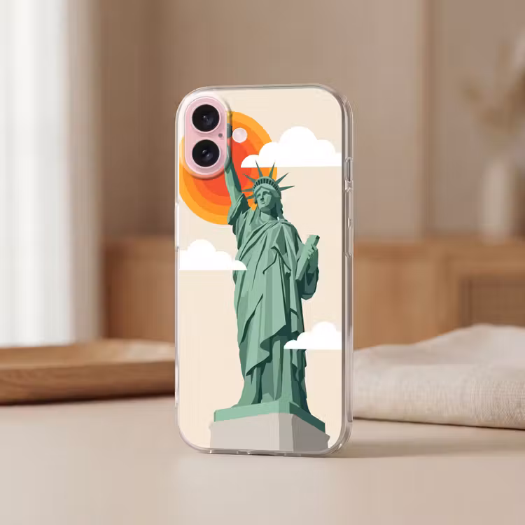 Telefoonhoesje - Vrijheidsbeeld - New York - Zon - Modern — 3