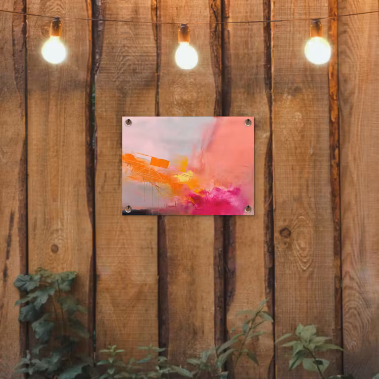 Tuinposter - Abstract - Kleurrijk - Modern - Roze — 2