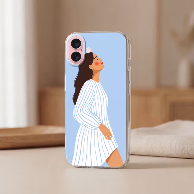Telefoonhoesje - Vrouw - Profiel - Rust - Modern - Illustratie — 3