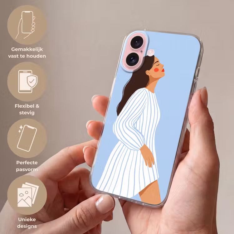 Telefoonhoesje - Vrouw - Profiel - Rust - Modern - Illustratie — 4