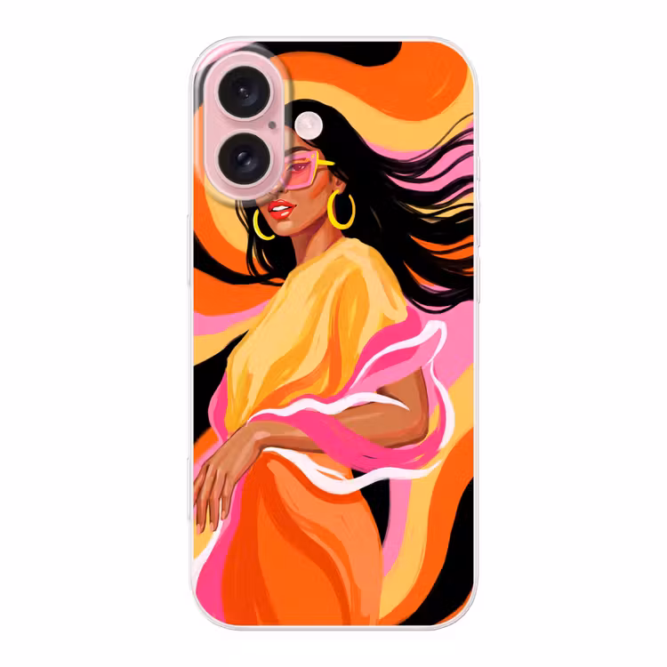 Telefoonhoesje - Vrouw - Zonnebril - Abstract - Kleurrijk — 1