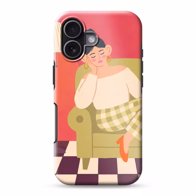 Telefoonhoesje Toughcase - Vrouw - Rust - Interieur - Modern - Kunst — 1