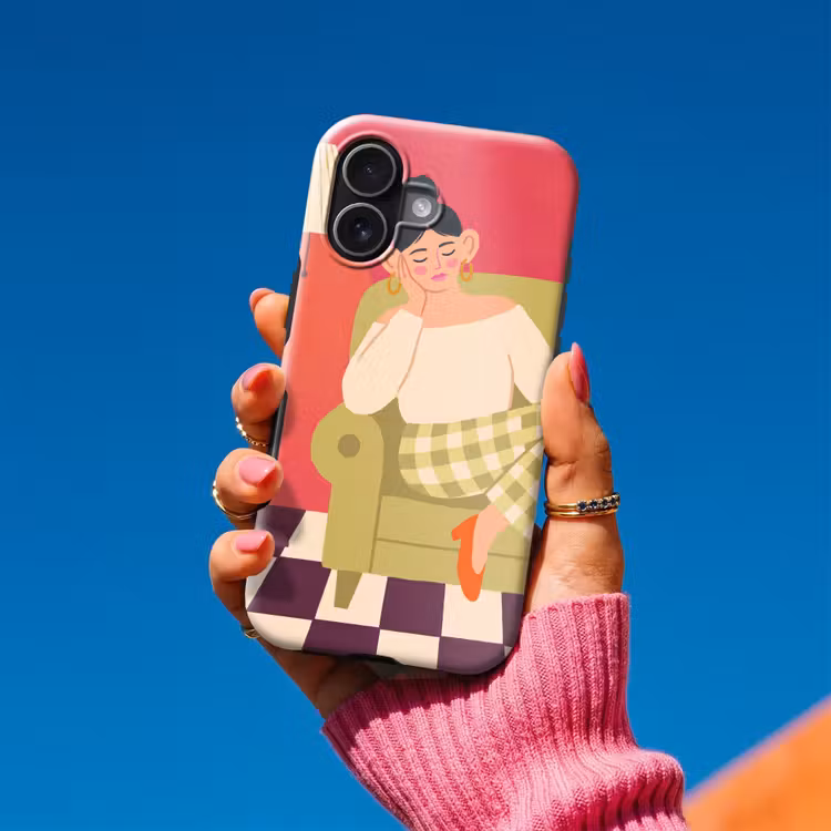 Telefoonhoesje Toughcase - Vrouw - Rust - Interieur - Modern - Kunst — 2