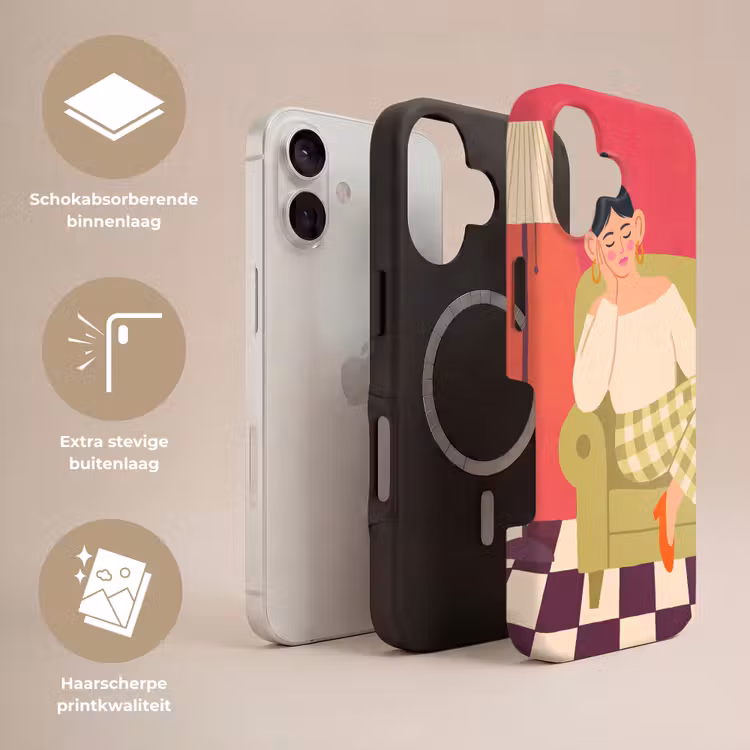 Telefoonhoesje Toughcase - Vrouw - Rust - Interieur - Modern - Kunst — 3