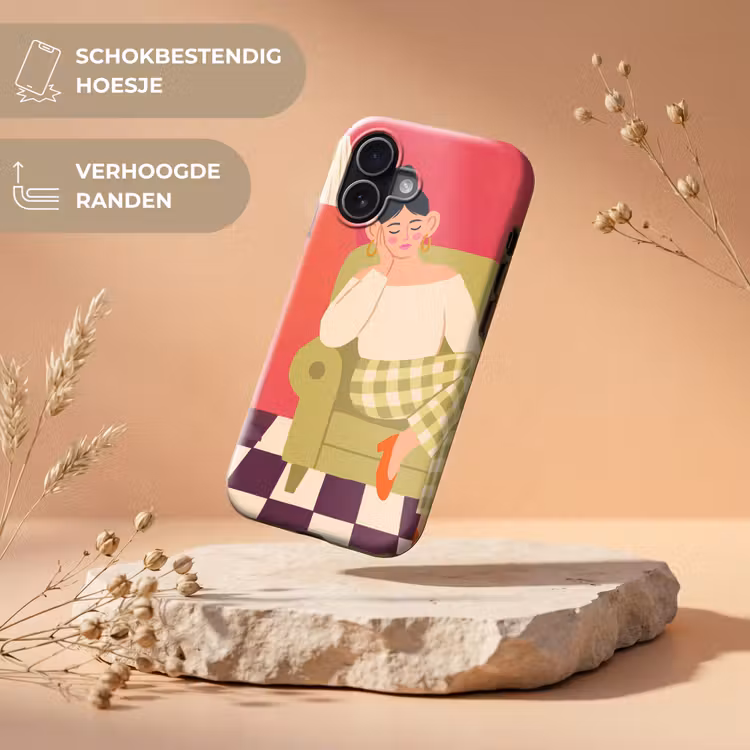 Telefoonhoesje Toughcase - Vrouw - Rust - Interieur - Modern - Kunst — 5