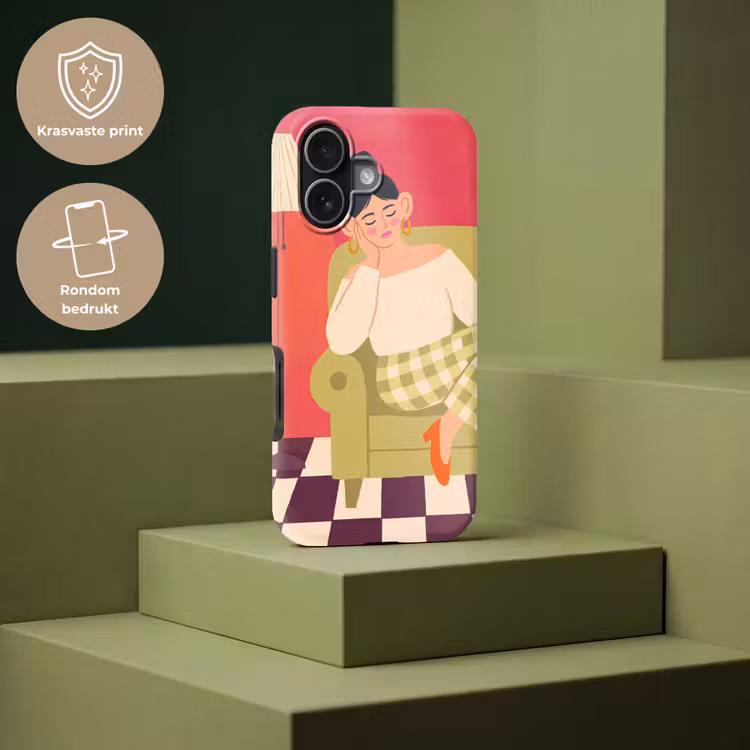 Telefoonhoesje Toughcase - Vrouw - Rust - Interieur - Modern - Kunst — 7
