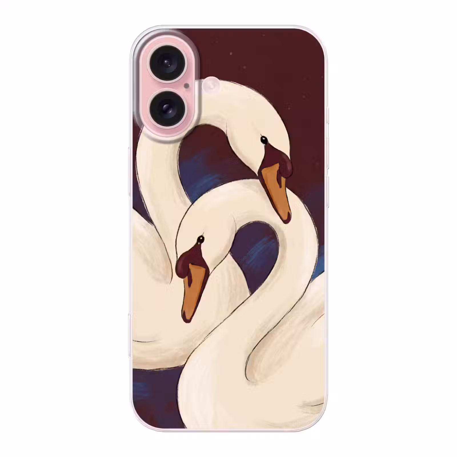 Telefoonhoesje - Vogel - Koppel - Liefde - Abstract - Wit — 1