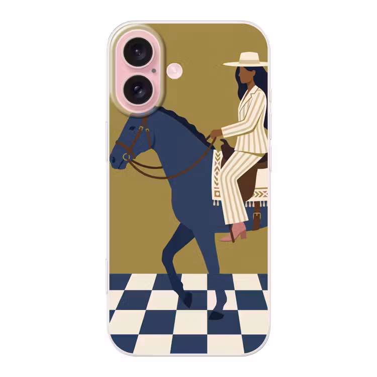 Telefoonhoesje - Vrouw - Paard - Rijden - Modern - Abstract — 1