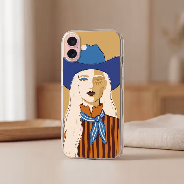 Telefoonhoesje - Vrouw - Portret - Abstract - Kleurrijk - Modern — 3