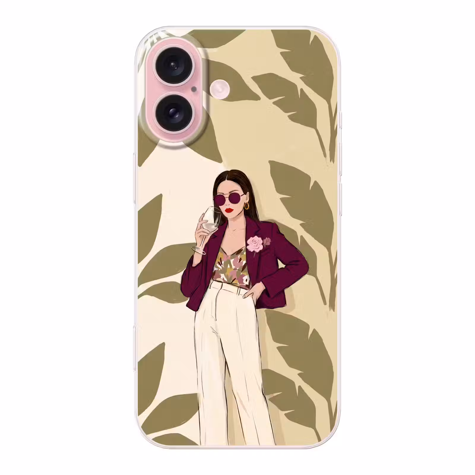 Telefoonhoesje - Vrouw - Wijn - Portret - Mode - Modern — 1