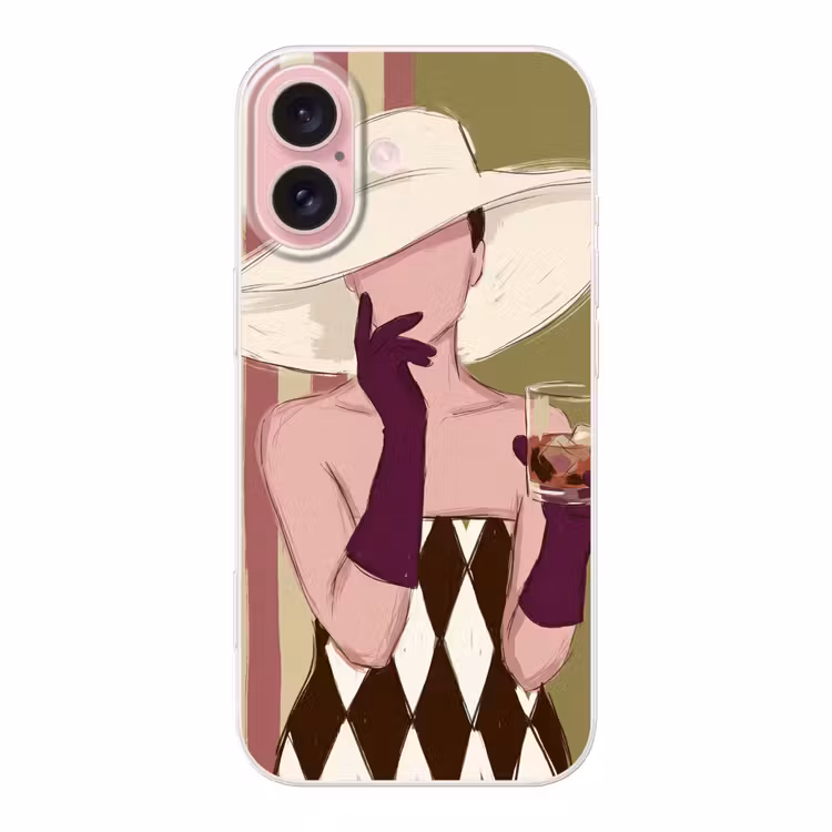 Telefoonhoesje - Vrouw - Hoed - Mode - Abstract - Kleurrijk — 1