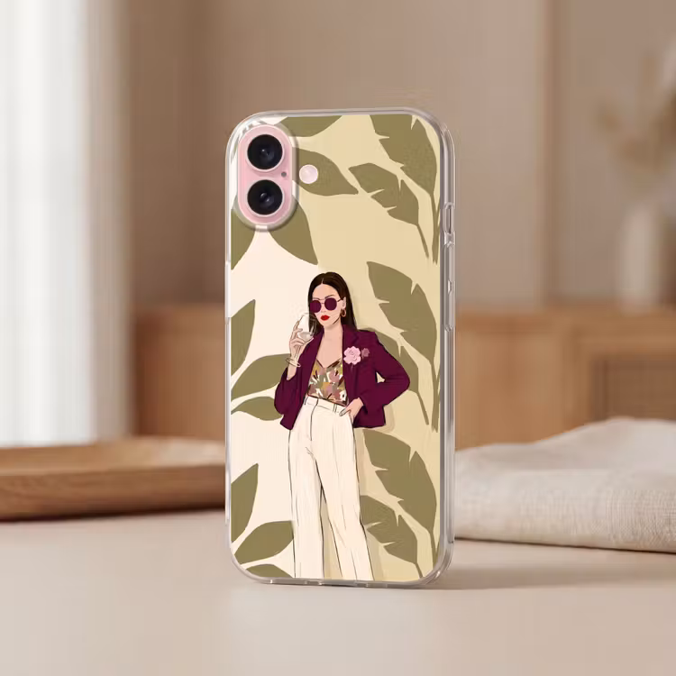 Telefoonhoesje - Vrouw - Wijn - Portret - Mode - Modern — 3
