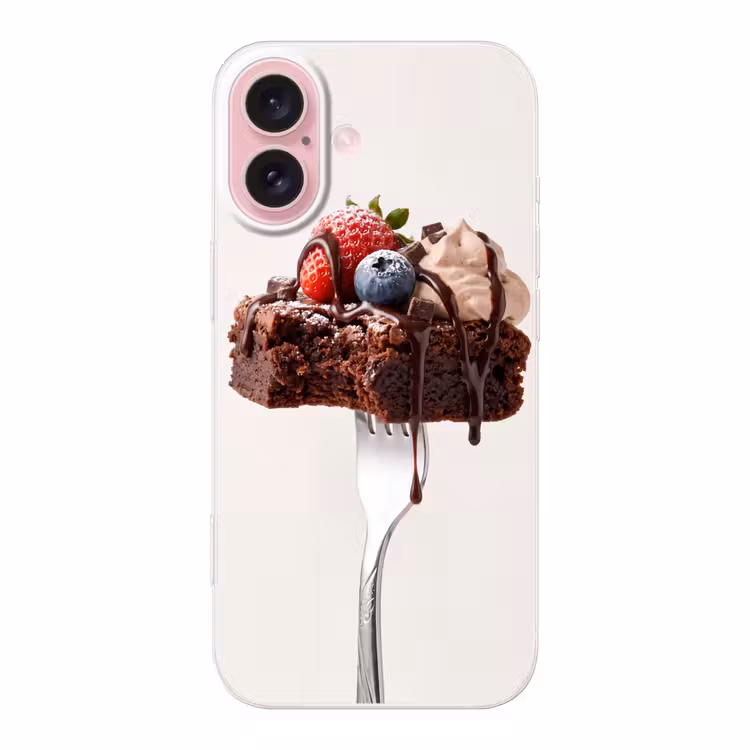 Telefoonhoesje - Vork - brownie - aardbei — 1