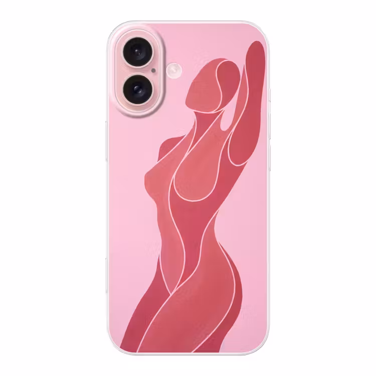 Telefoonhoesje - Vrouw - Lichaam - Abstract - Roze — 1