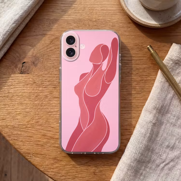 Telefoonhoesje - Vrouw - Lichaam - Abstract - Roze — 2