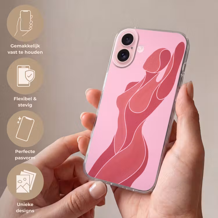 Telefoonhoesje - Vrouw - Lichaam - Abstract - Roze — 4