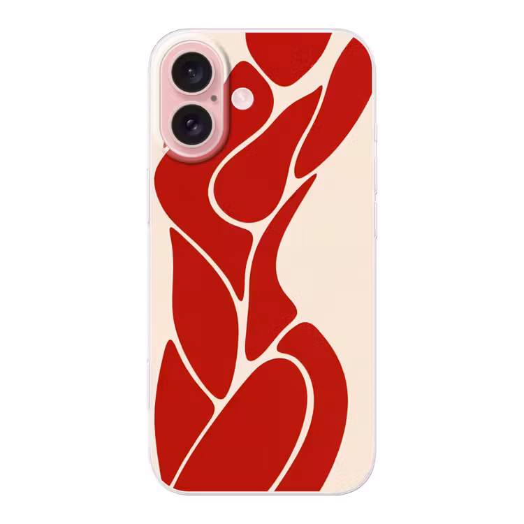 Telefoonhoesje - Vrouw - Figuur - Abstract - Modern - Rood — 1