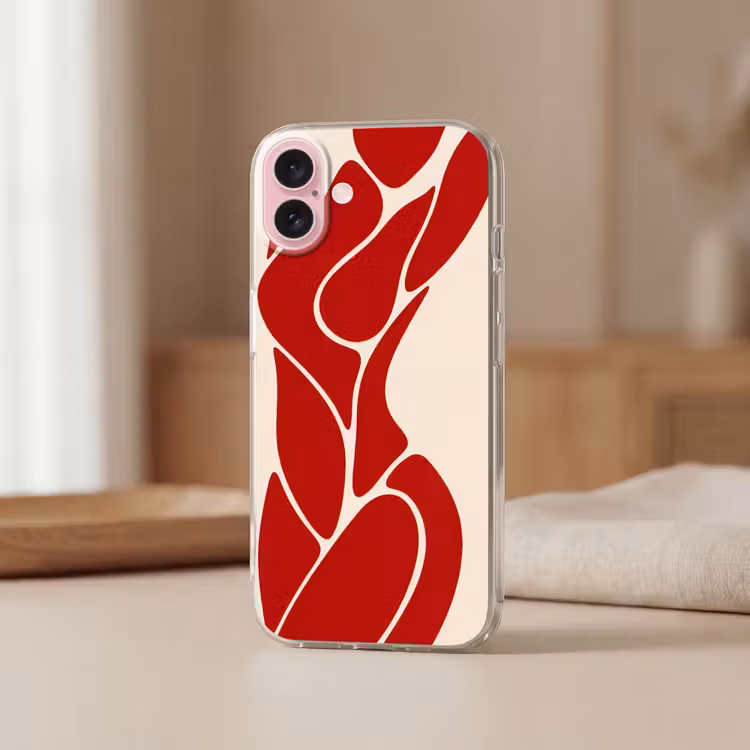 Telefoonhoesje - Vrouw - Figuur - Abstract - Modern - Rood — 3