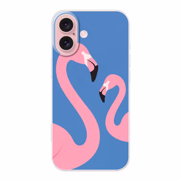 Telefoonhoesje - Vogel - Paar - Dieren - Modern - Roze — 1