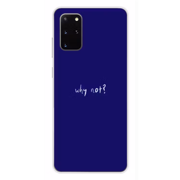 Telefoonhoesje - Why not - Blauw - Handgeschreven — 4