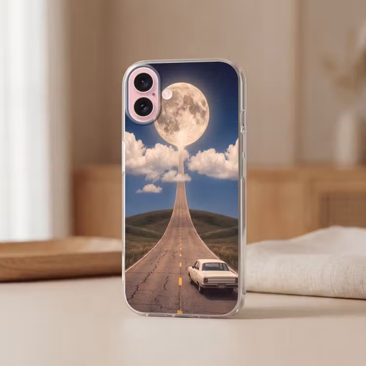 Telefoonhoesje - Weg - Maan - Nacht — 3