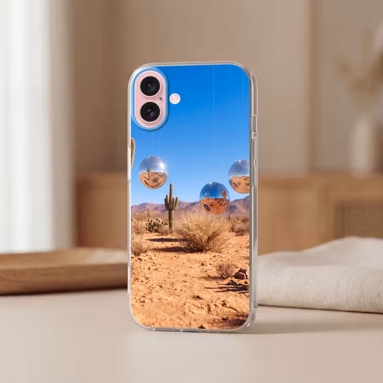 Telefoonhoesje - Woestijn - Spiegelbal - Kunst — 3