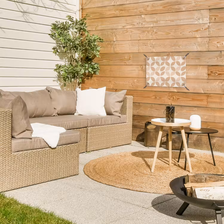 Tuinposter - Beige - Bladeren - Minimalistisch - Patroon — 4