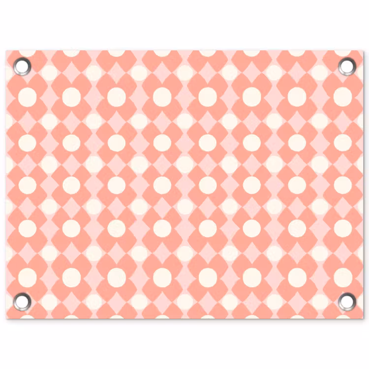 Tuinposter - Koraal - Retro - Geometrisch - Patroon — 1