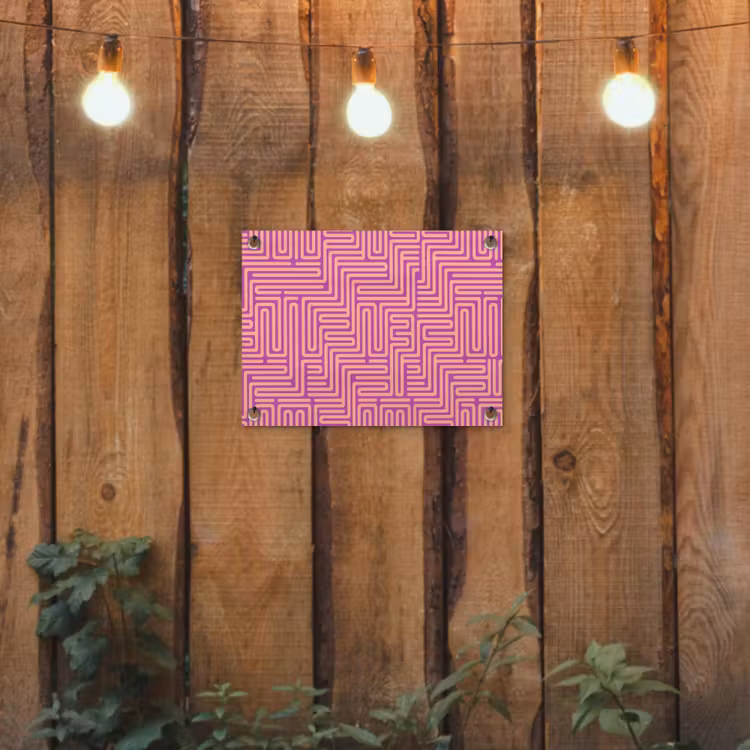 Tuinposter - Patroon - Lijnen - Abstract - Modern - Paars — 2