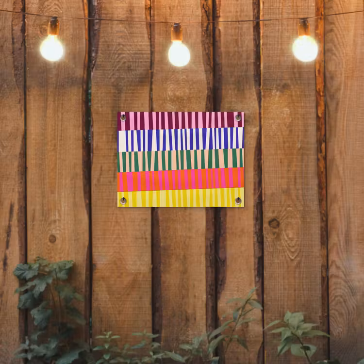 Tuinposter - Patroon - Strepen - Abstract - Modern - Kleurrijk — 2