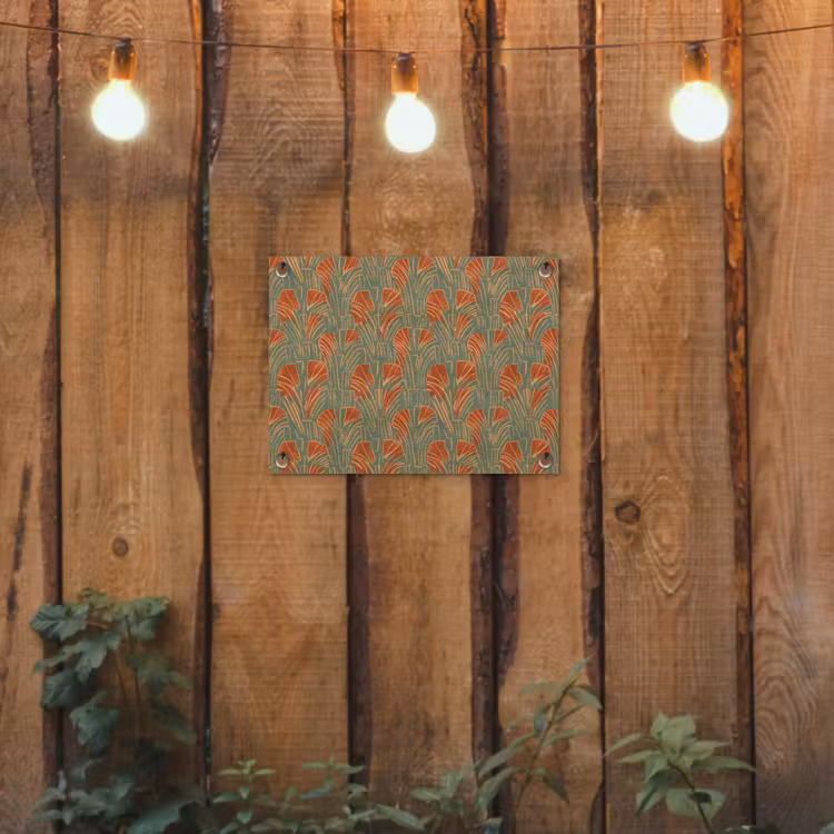 Tuinposter - Groen - Terracotta - Deco - Waaiers — 2