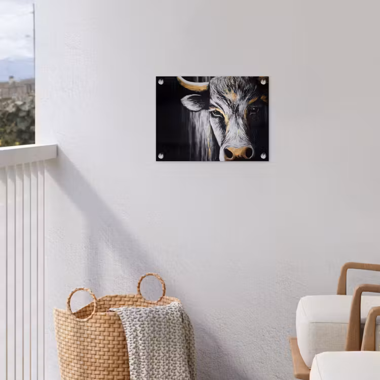 Tuinposter - Stier - Hoorns - Snuit - Goud — 3