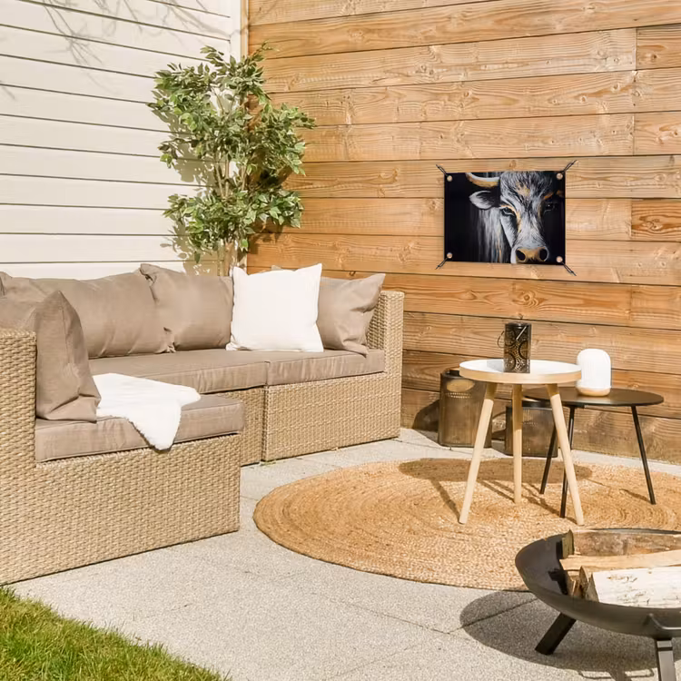 Tuinposter - Stier - Hoorns - Snuit - Goud — 4