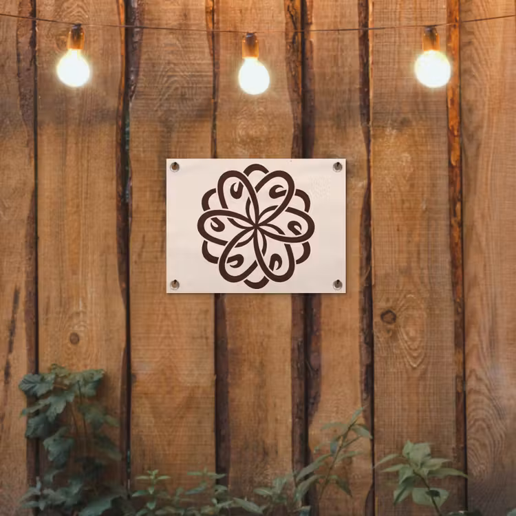 Tuinposter - Patroon - Knoop - Abstract - Modern - Bruin — 2