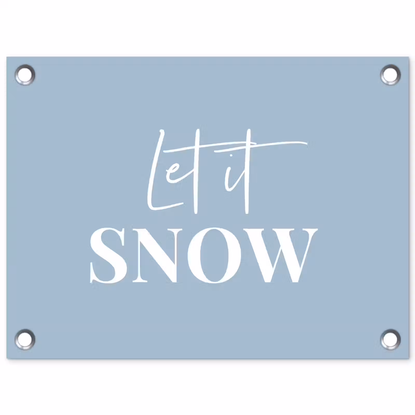 Tuinposter - Sneeuw - Winter - Blauw - Let it snow — 1